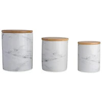 DII® White Marble Ceramic Canister Set