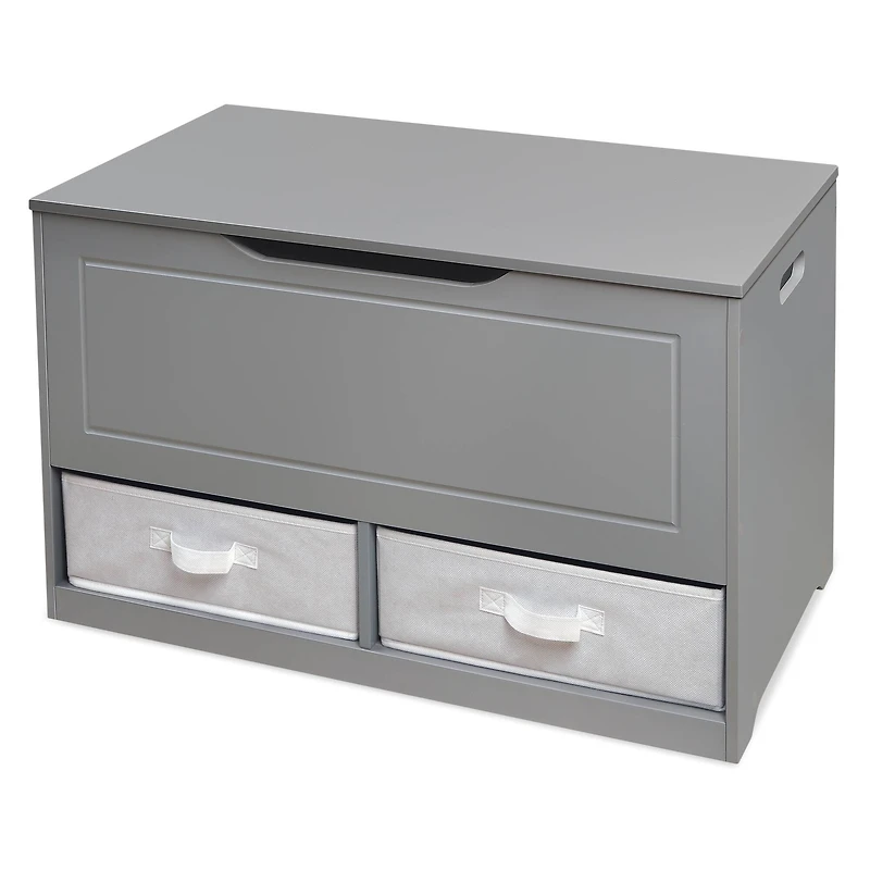 Badger Basket Gray Up & Down Toy & Storage Bench