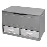 Badger Basket Gray Up & Down Toy & Storage Bench
