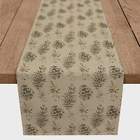 90" Brown Pinecones Cotton Twill Runner