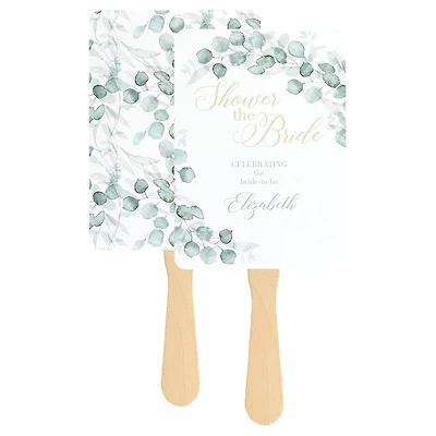 Hortense B. Hewitt Co. Greenery Bridal Shower Favor Fans, 12ct.