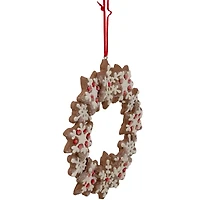 5" Gingerbread Snowflake Wreath Ornament