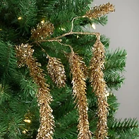 Gold Glittered Pine Hanging Christmas Spray