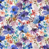 Fabric Editions White Bellino Garden Cotton Fabric