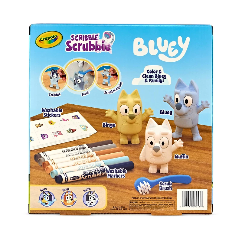 Crayola® Scribble Scrubbie® Deluxe Bluey Playset with Washable Stickers, 3ct.