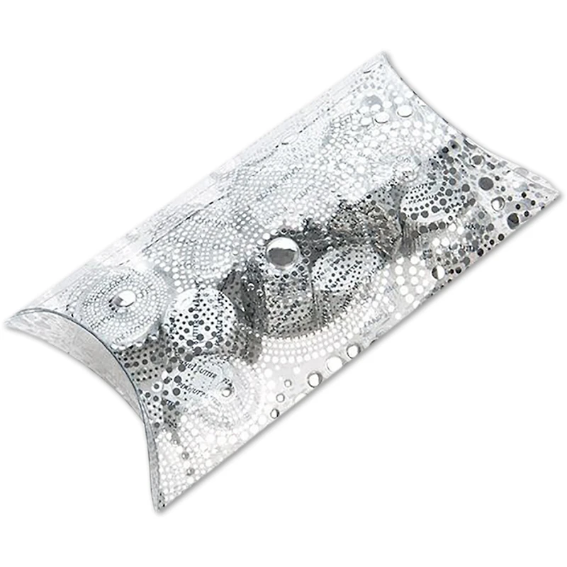 JAM Paper Silver Pillow Boxes, 25ct.