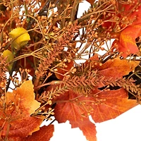 24" Autumn Harvest Maple Leaf with Berries Wreath
