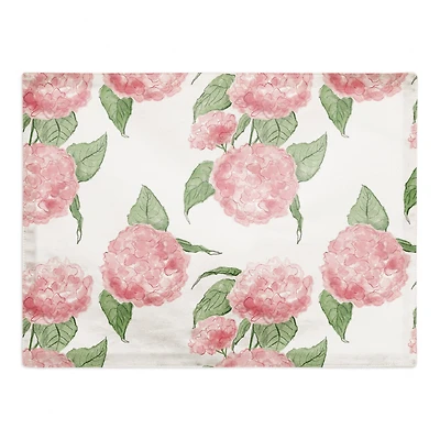 Pink Hydrangea Pattern 18" x 14" Cotton Twill Placemat