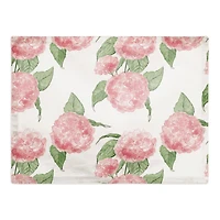 Pink Hydrangea Pattern 18" x 14" Cotton Twill Placemat