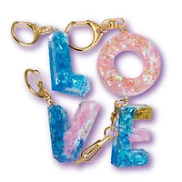 Amav Toys Fashion Time Love Crystal Key Chain Making Activity Kit