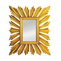 Hello Honey® 35.25" Gold Sunburst Rectangular Wall Mirror