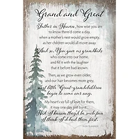 Grand And Great Inspirational Wood Plaque