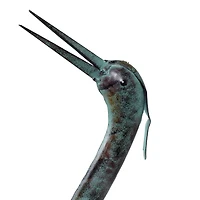 Set of 2 Green Metal Coastal Garden Sculpture, 40", 38"