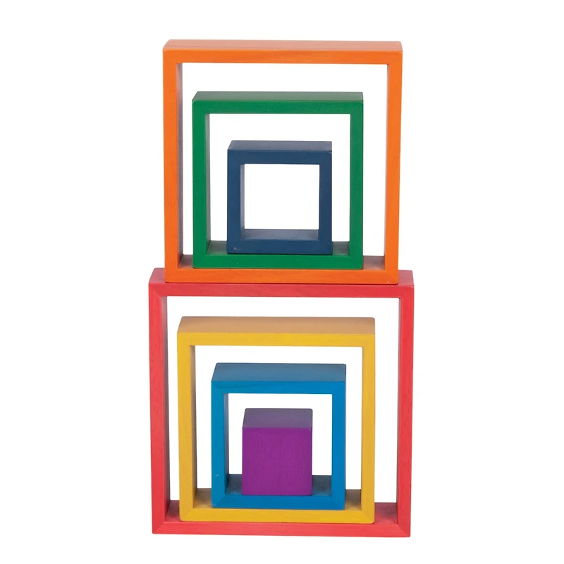 TickiT® Wooden Rainbow Architect Squares