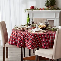 DII® 70" Glad Tidings Plaid Tablecloth