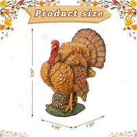 Glitzhome® 9.5" Thanksgiving Resin Turkey Table Décor