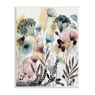 Stupell Industries Wild Florals Opaque Layers Soft Watercolor Wall Art