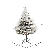 3.5ft. Unlit Flocked Alberta Artificial Christmas Tree