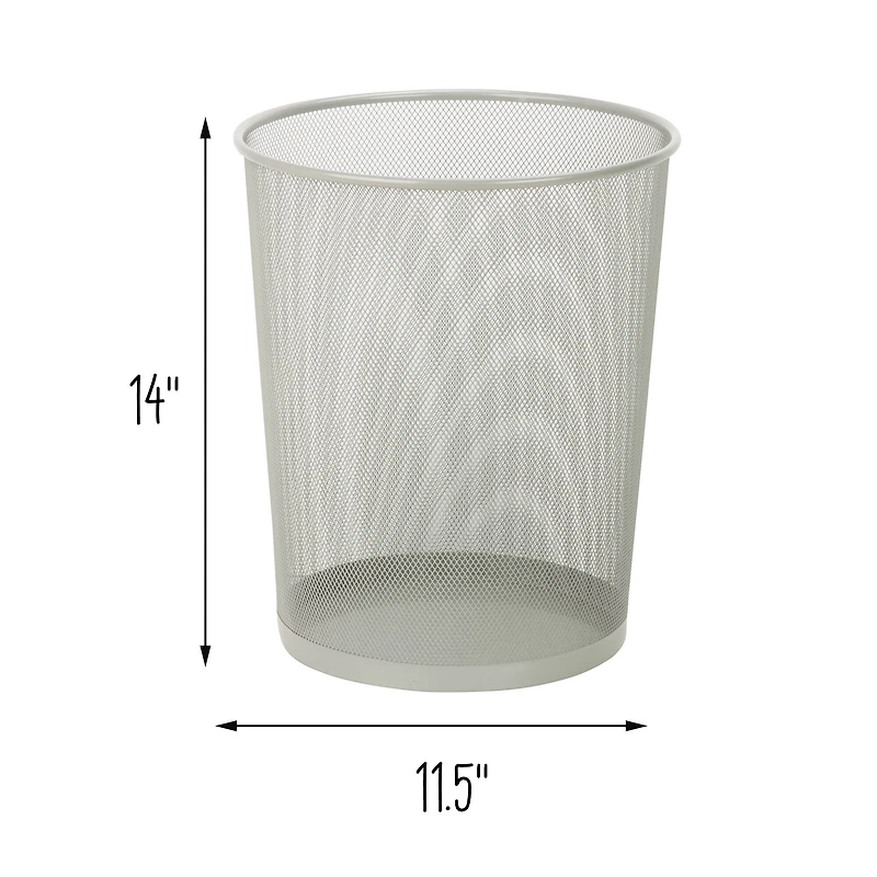 Honey Can Do Silver Metal Trash Cans, 2ct.