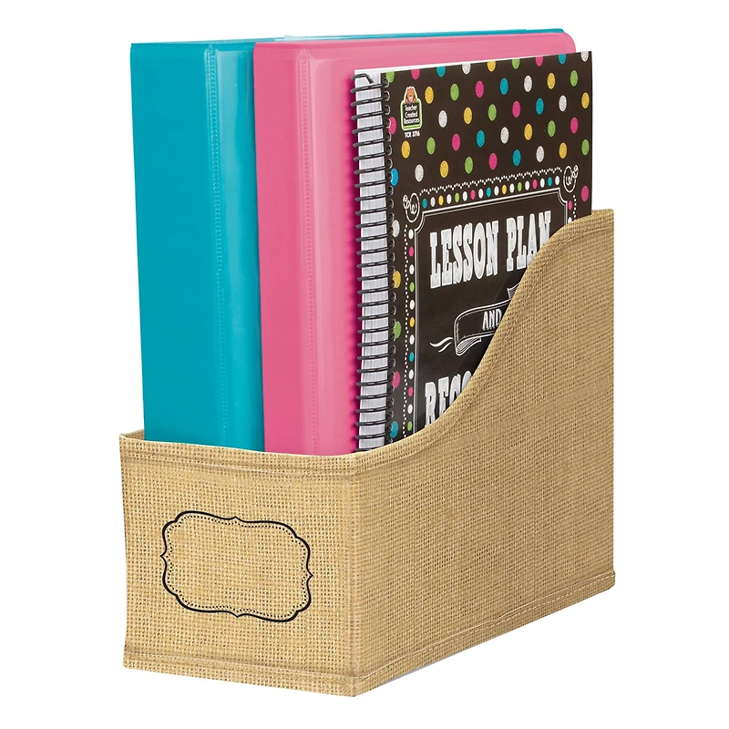 Teacher Created Resources® Burlap Design Book Bin, 3ct.
