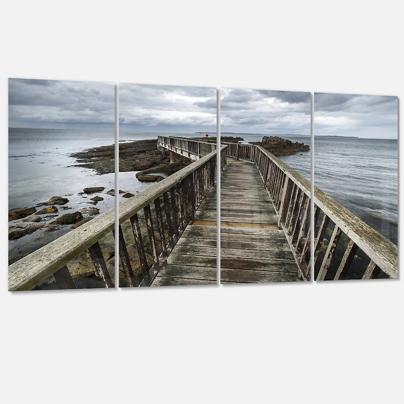 Designart - Wooden Pier on North Irish Coastline