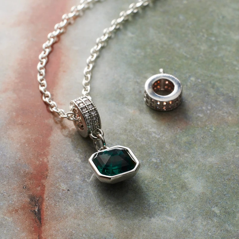 Emerald Green Austrian Crystal Imperial Cut Charm by Bead Landing™