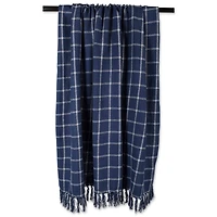 DII® French Blue Checked Plaid Throw