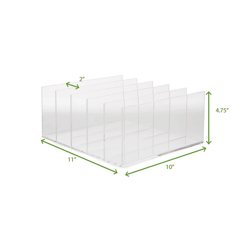 Mind Reader 5 Compartment Vertical Acrylic File Holder