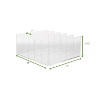 Mind Reader 5 Compartment Vertical Acrylic File Holder