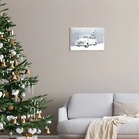 Stupell Industries Seasonal Niveous Snow Truck Scene Wall Plaque Art