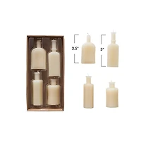 Hello Honey® Cream Unscented Bottle-Shaped Candle Set