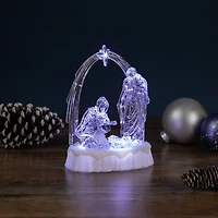 7'' LED Lighted Musical Icy Crystal Nativity Scene Christmas Decoration
