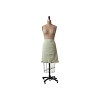 Hello Honey® Natural & Green Striped Cotton Half Apron with Ruffle