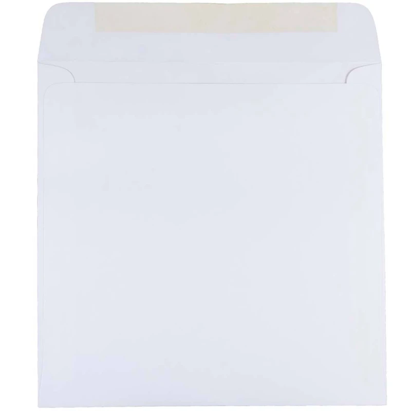 JAM Paper 8.5" x 8.5" White Square Invitation Envelopes