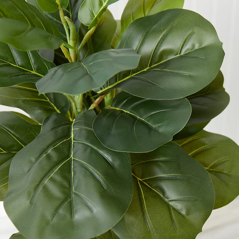 3ft. Artificial Fiddle Leaf Fig Tree With Handmade Cotton & Jute Woven Basket DIY Kit