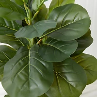 3ft. Artificial Fiddle Leaf Fig Tree With Handmade Cotton & Jute Woven Basket DIY Kit