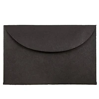 JAM Paper 3.63" x 2.38" Black Linen Mini Envelopes, 50ct.
