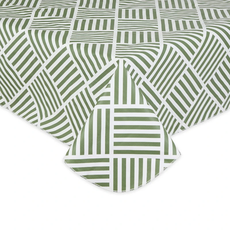 Artichoke Grid Vinyl Tablecloth 60" x 102"