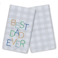 Best Dad Ever Check Towel Set