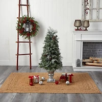 4ft. Pre-Lit English Pine Artificial Christmas Tree, Warm White LED Lights