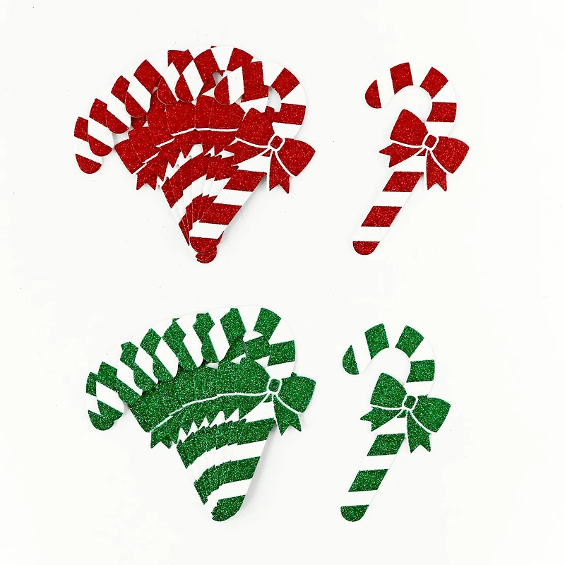 Glitter Candy Cane Die-Cut Stickers by Recollections™
