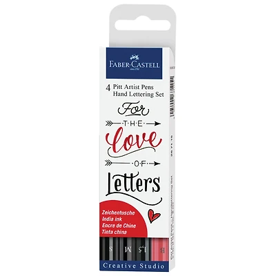 Faber-Castell® PITT® 4 Color Artist Pens Hand Lettering Set