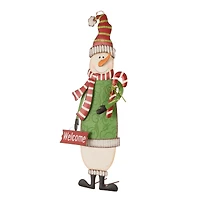 Glitzhome® 3ft. Metal Snowman & Santa Yard Stake Set