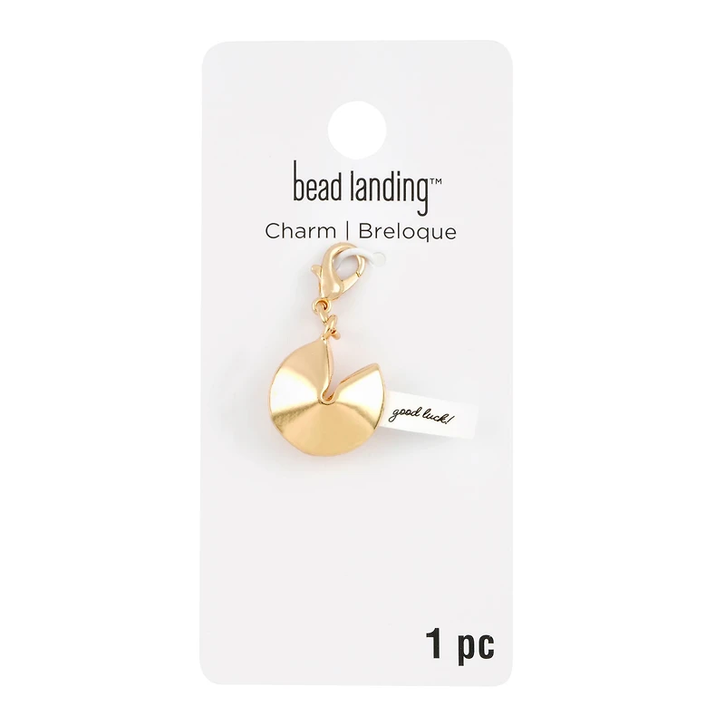 Gold Fortune Cookie Charm by Bead Landing™
