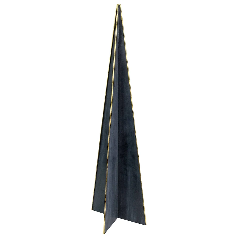 20" Blue & Gold Triangular Christmas Tree Tabletop Décor