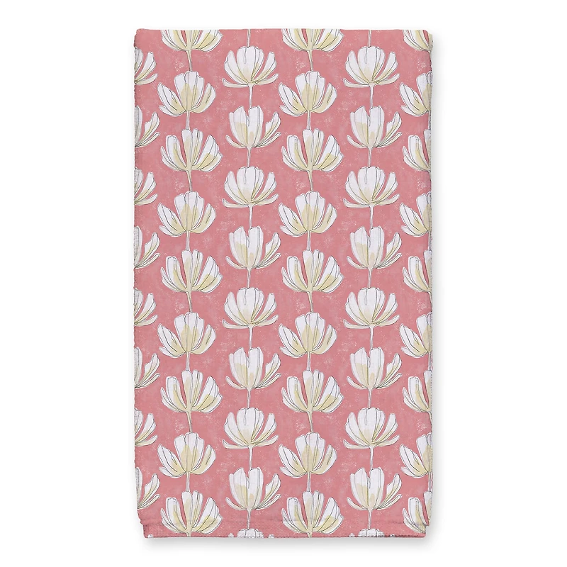Love Lives Here Pink Floral Tea Towel Set
