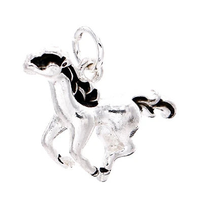 Charmalong™ Antique Silver Plated Horse Charm by Bead Landing™