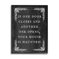 Stupell Industries Funny Haunted House Phrase Framed Giclee Art