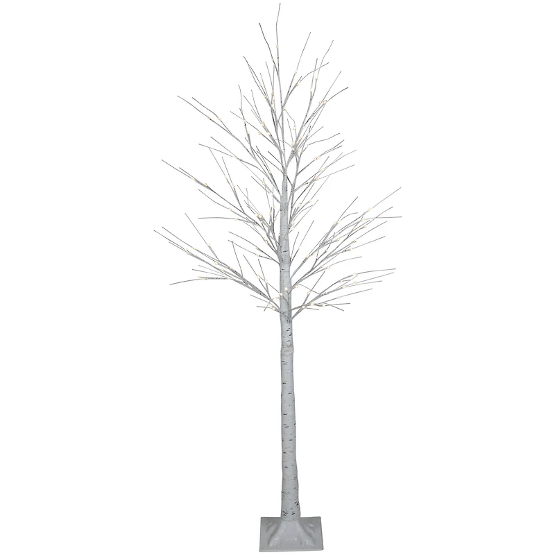 4ft. Pre-Lit White Birch Twig Artificial Christmas Tree, Warm White LED Lights