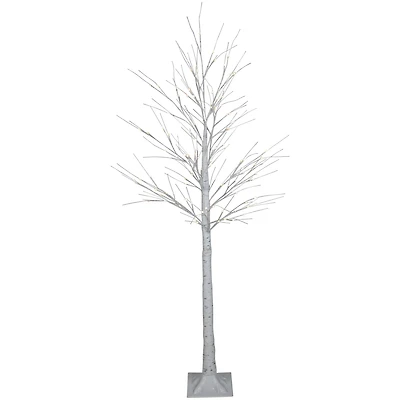 4ft. Pre-Lit White Birch Twig Artificial Christmas Tree, Warm White LED Lights